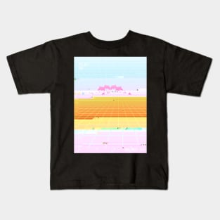 Glitch VHS Vaporwave Kids T-Shirt